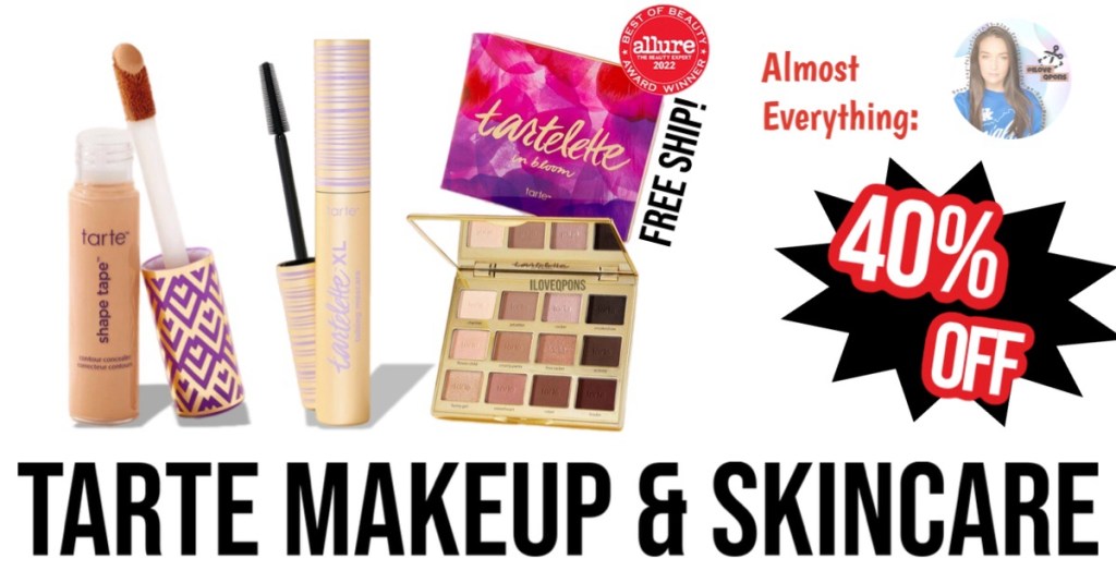Exclusive Tarte 40% Off Almost Everything Sale with FREE SHIP: Extremely Limited&nbsp;Time!