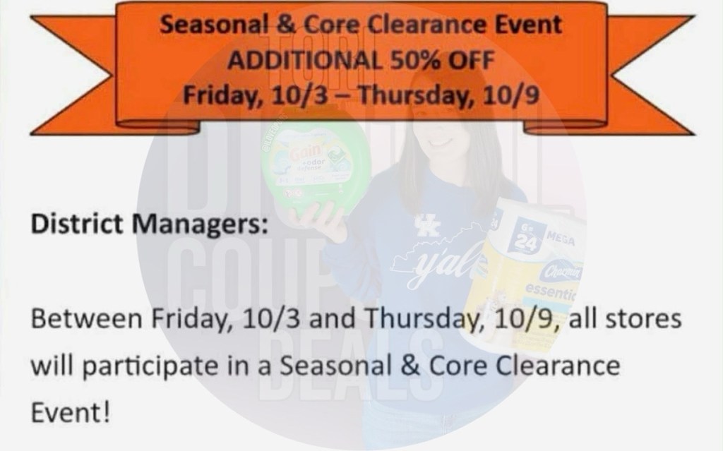 NEW ITEMS – UPCOMING DOLLAR GENERAL CLEARANCE EVENT OCTOBER 2025