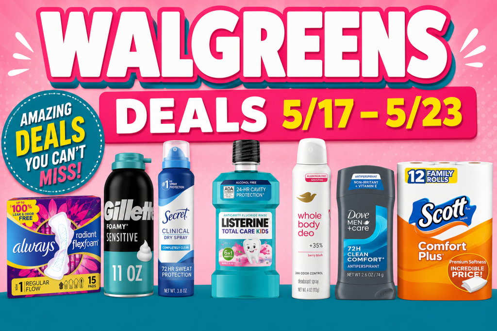 Walgreens Deals 5/17–5/23: Free Olay, $1.49 Gillette, $2 Listerine &&nbsp;More